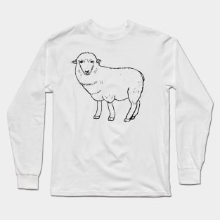 Sheep Sketch Long Sleeve T-Shirt